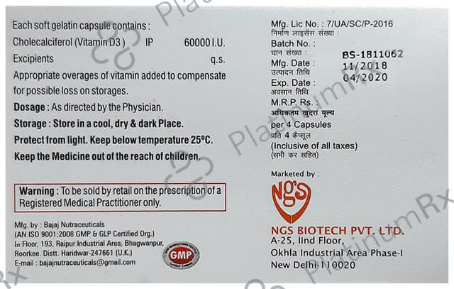 D3 Fast 60K Soft Gelatin Capsule 4s