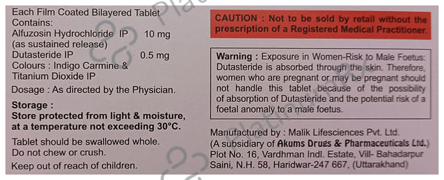 Alfugress D 10/0.5mg Tablet SR 10s