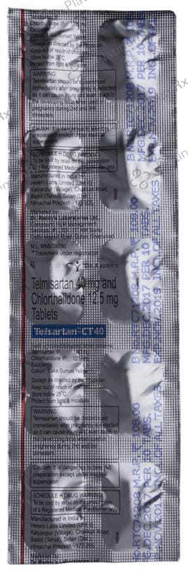 Telsartan CT 12.5/40mg Tablet 10s