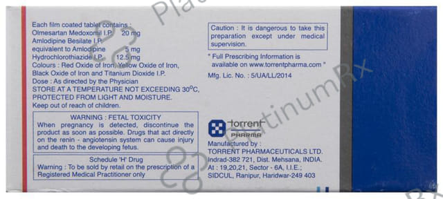 Tri Olmetor 20 5/12.5/20mg Tablet 10s