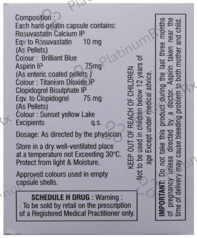 Rosumac Gold 10/75/75mg Capsule 10s