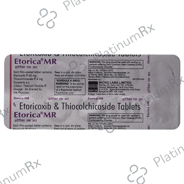Etorica MR 60/4mg Tablet 10s