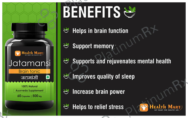 Health Mart Jatamansi 500mg Brain Tonic Capsule