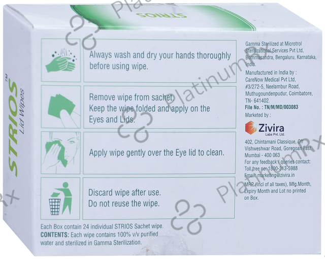 Strios Lid Wipes 24s