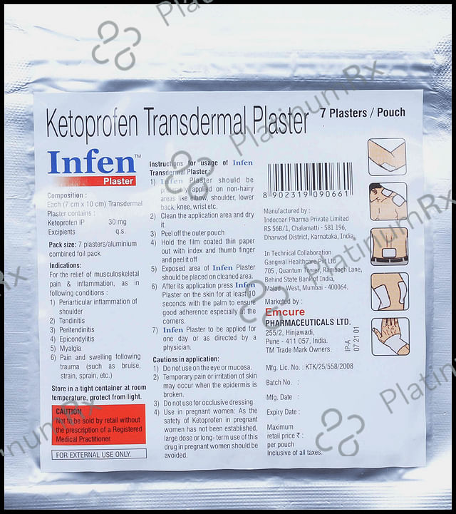 Infen 30mg Plaster Transdermal Patch 7s