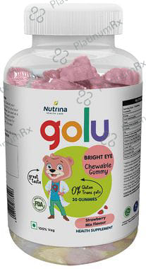 Nutrina Health Labs Bright Eye Chewable Gummy Strawberry Mix