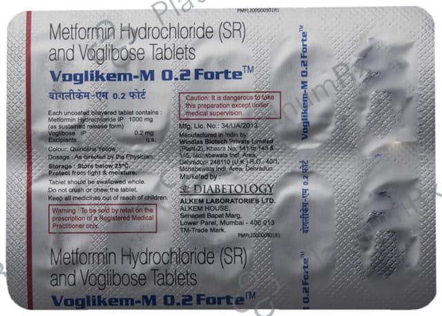 Voglikem M 0.2/1000mg Forte Tablet SR 10s