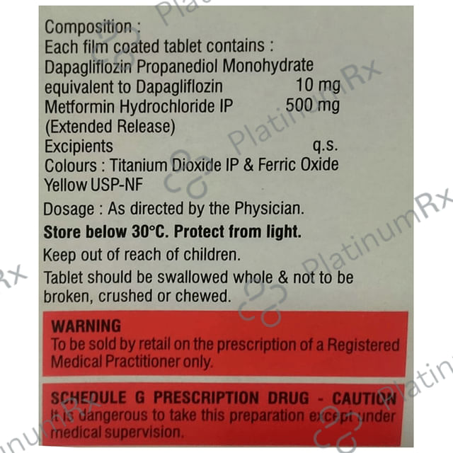 Dapaformin 500 Tablet