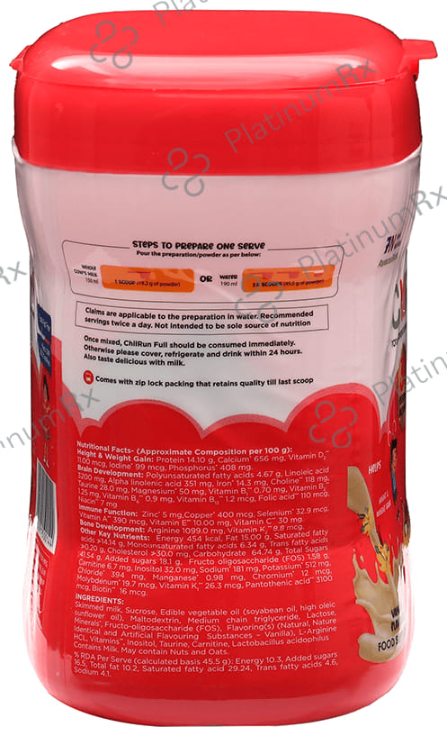ChilRunfull 2+ Drink For Children’s Growth and Development Vanilla 200 gm