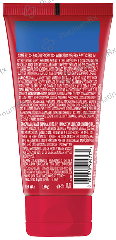 Lakme Blush & Glow Face Wash Strawberry Blast