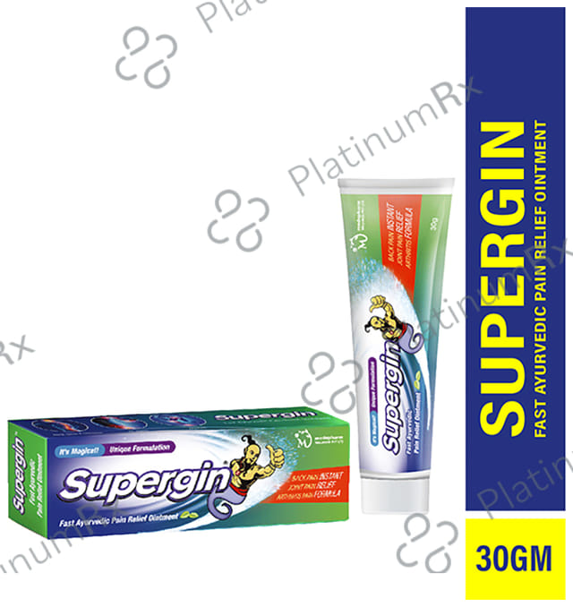 Medopharm Wellness Supergin Ointment for Muscle Aches, Joint Discomfort, Arthritis, Sprains, and Strains (30gm Each)