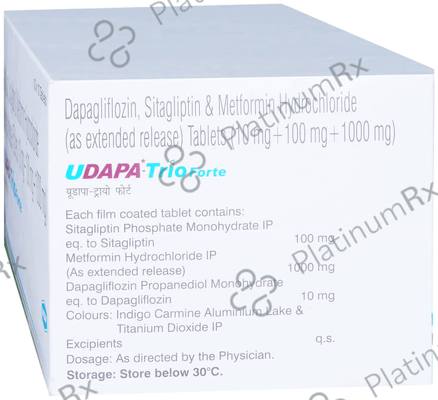 Udapa Trio Forte 10/1000/100mg Tablet 10s