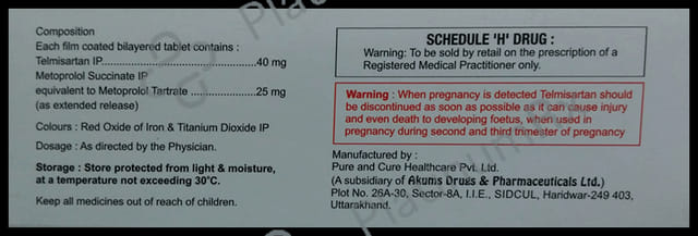 Telmijub Beta 40/25mg Tablet ER 10s