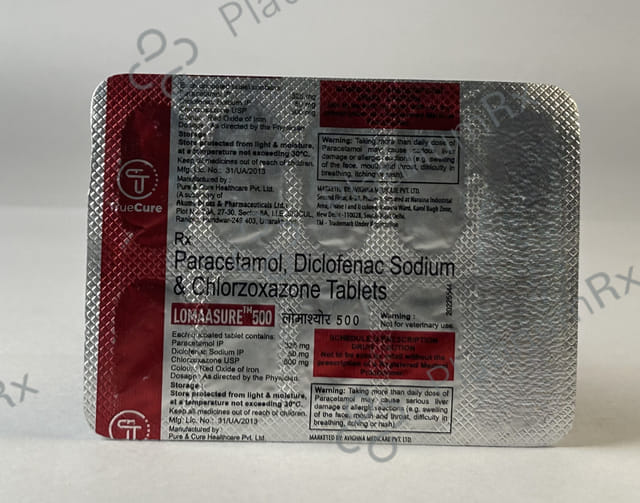 Lomasure 500/50/325mg Tablet 10s