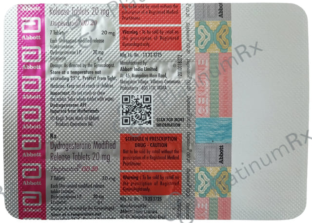 Duphaston OD 20mg Tablet 7s