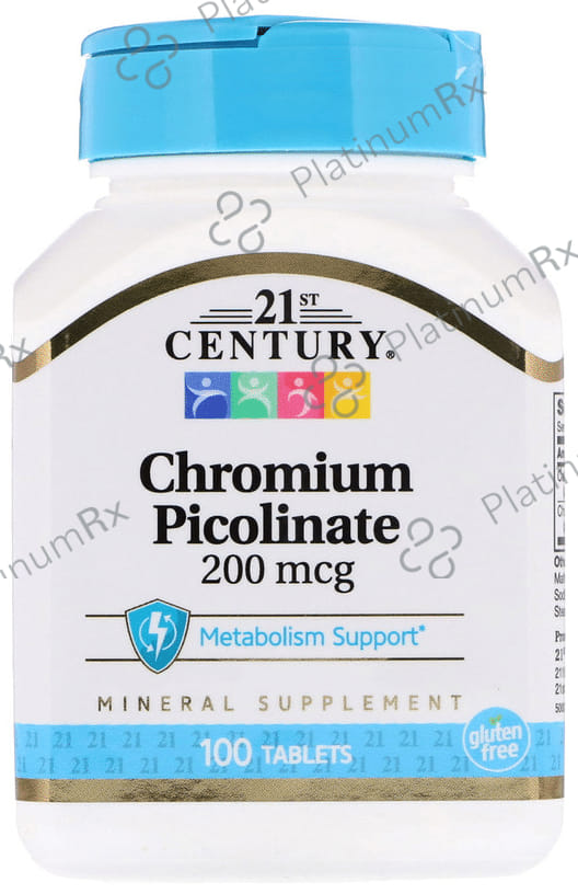 21st Century Chromium Picolinate 200mcg Tablet