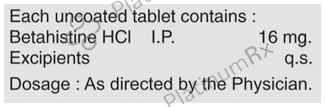 Vertione 16mg Tablet 10s