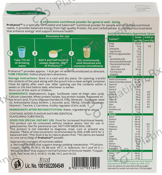 Prohance Complete Vanilla Flavour Powder 200gm