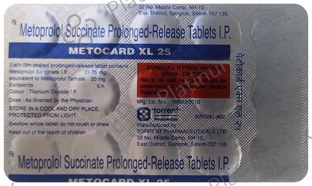 Metocard XL 25mg Tablet 15s