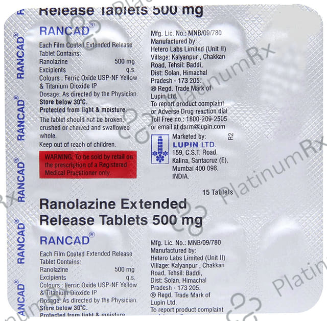 Rancad 500mg Tablet ER 15s