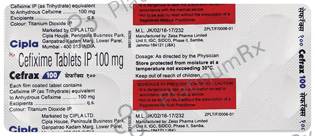 Cefrax 100 Tablet