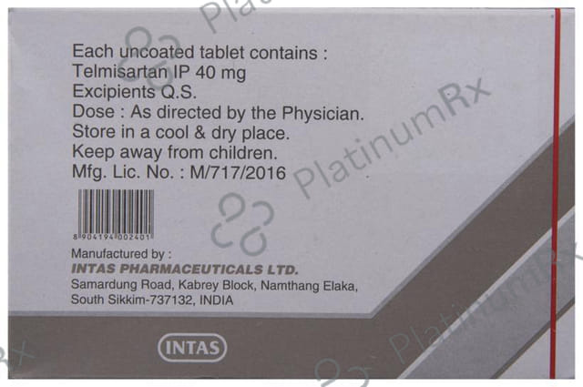 Sartel 40mg Tablet 15s