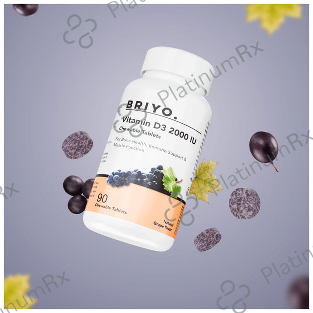 Briyo Vitamin D3 2000IU Chewable Tablet 90s