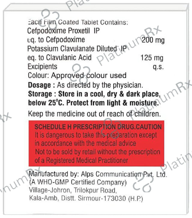 Cydoxin CV 200/125mg Tablet 10s