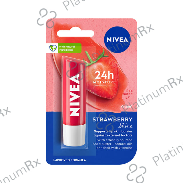 Nivea Lip Balm with Natural Oils - Strawberry Shine
