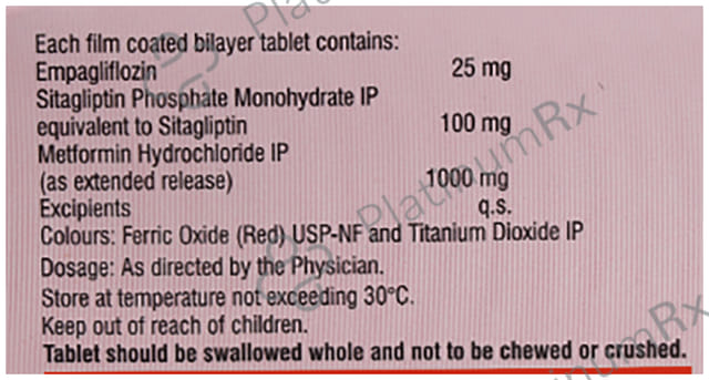 Istamet Empa 25/100/1000mg Tablet 10s