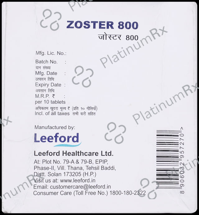 Zoster 800 Tablet