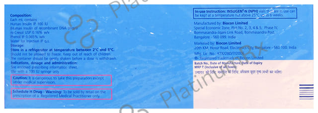 Insugen N 100IU/ml Injection 10ml