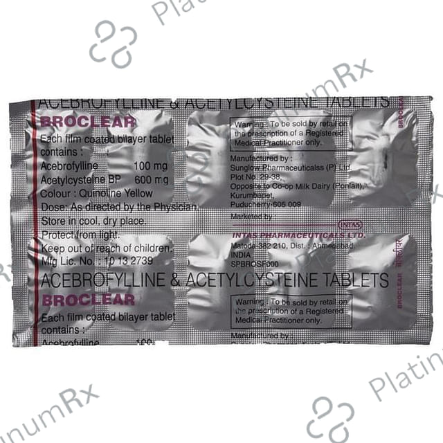 Broclear 100/600mg Tablet 10s