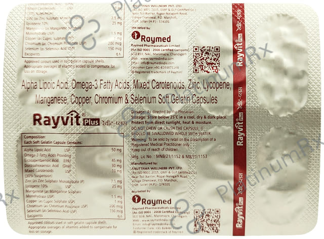 Rayvit Plus ALA, Omega 3 Soft Gel Capsule 10s