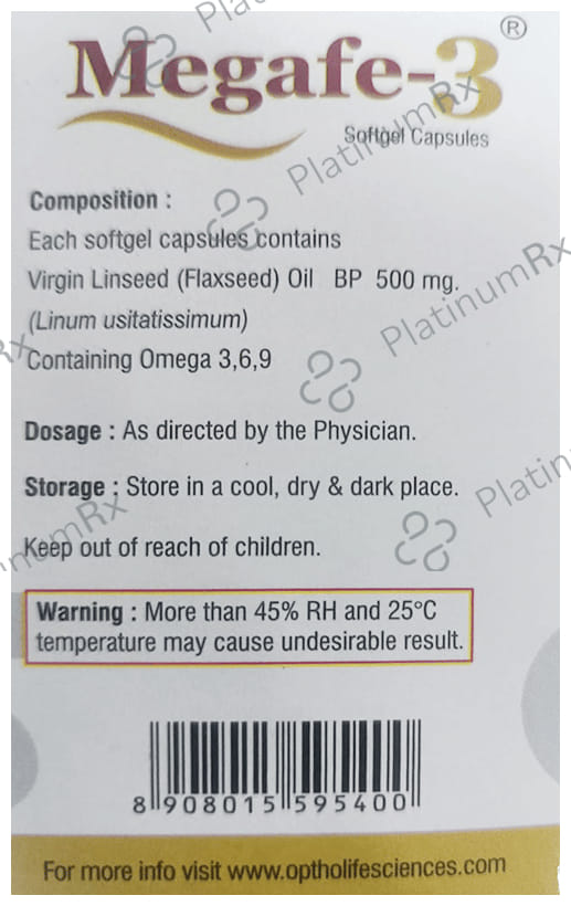Megafe Omega 3,6,9 Fatty Acids Softgel Capsules