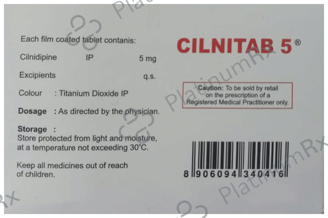 Cilnitab 5mg Tablet 15s