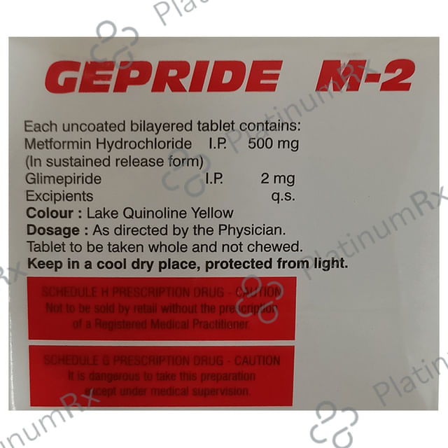 Gepride M2/500mg Tablet PR 10s