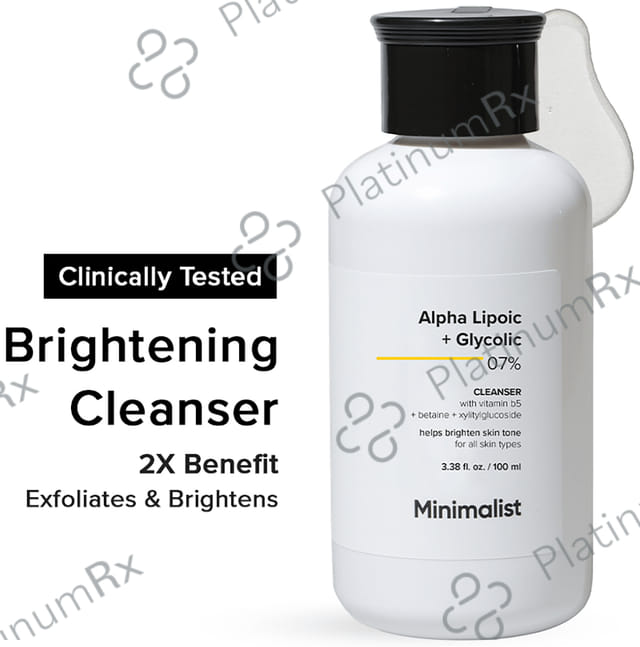 Minimalist Alpha Lipoic + Glycolic 7% Cleanser - Brightens & Smoothens Skin