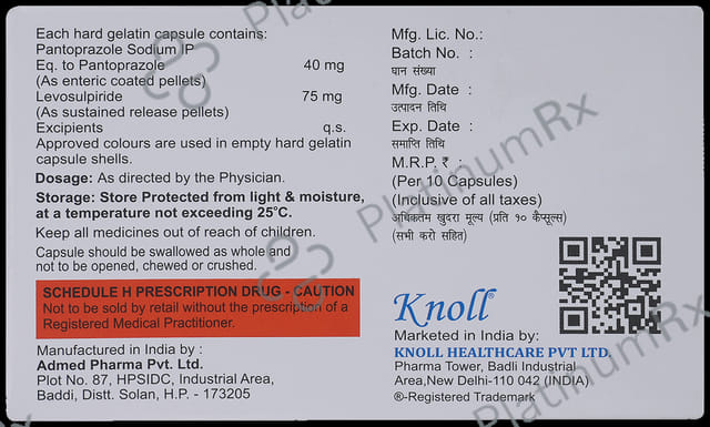 Pantocaf L 75mg/40mg Capsule SR