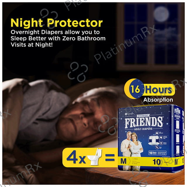 Friends Overnight Adult Diaper Medium 10s