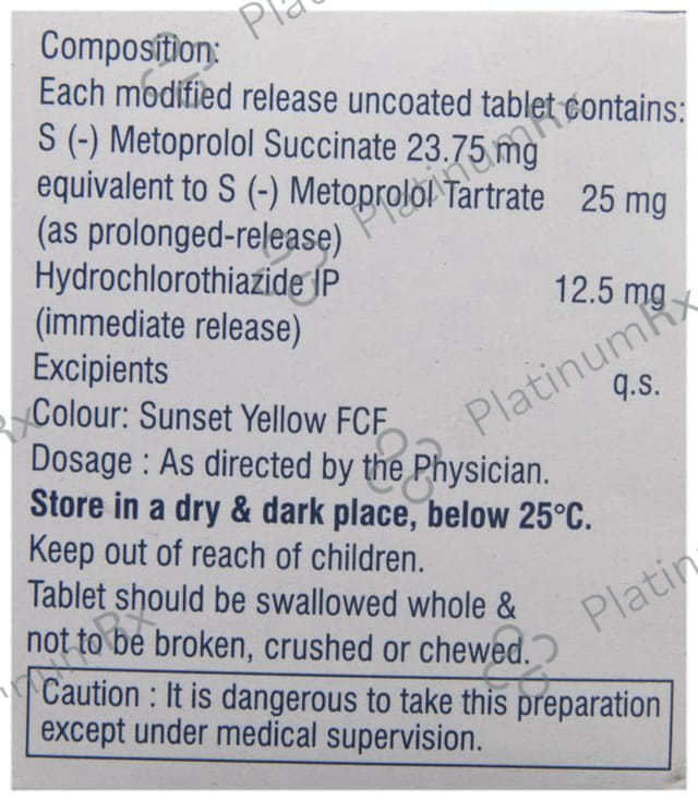 Metpure H 25/12.5mg Tablet 10s