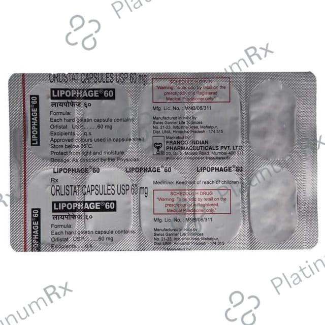 Lipophage 60mg Capsule 10s