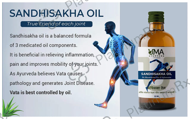 Uma Ayurveda Sandhisakha Oil for Musculoskeletal Pain & Inflammation