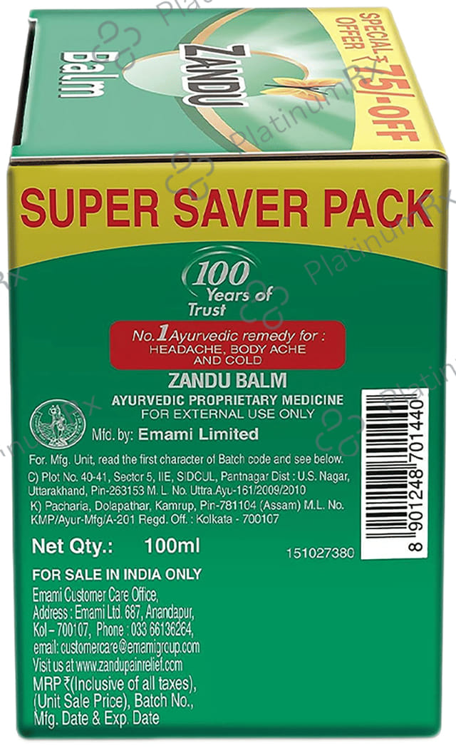 Zandu Balm 100ml