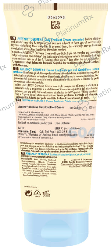 Aveeno Dermexa Cream 200gm