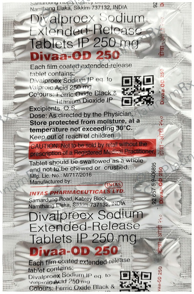 Divaa OD 250mg Tablet ER 15s