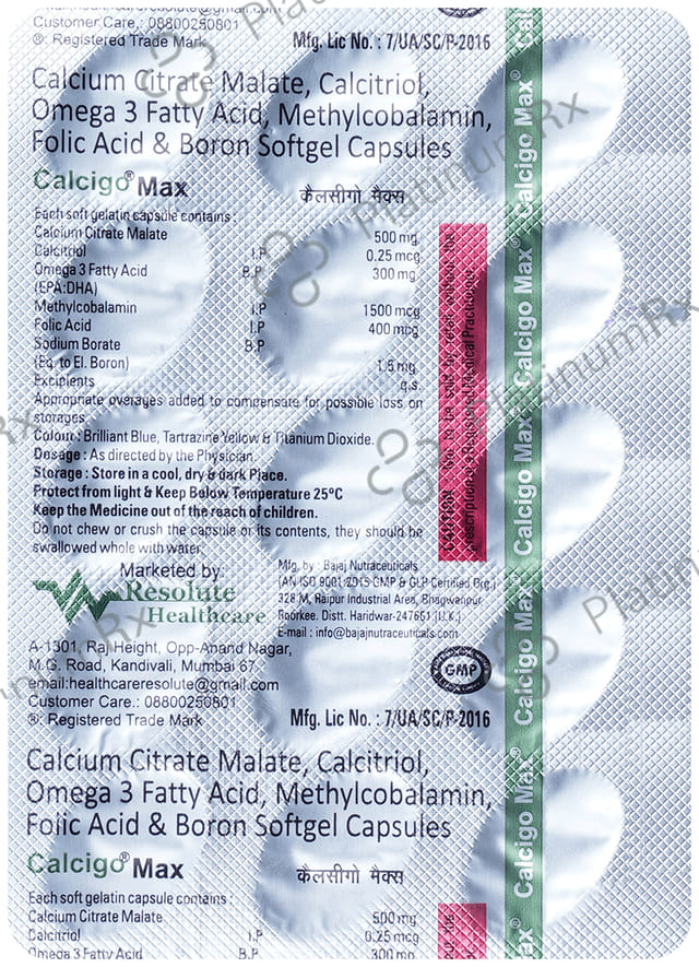 Calcigo Max Softgel Capsule 15s