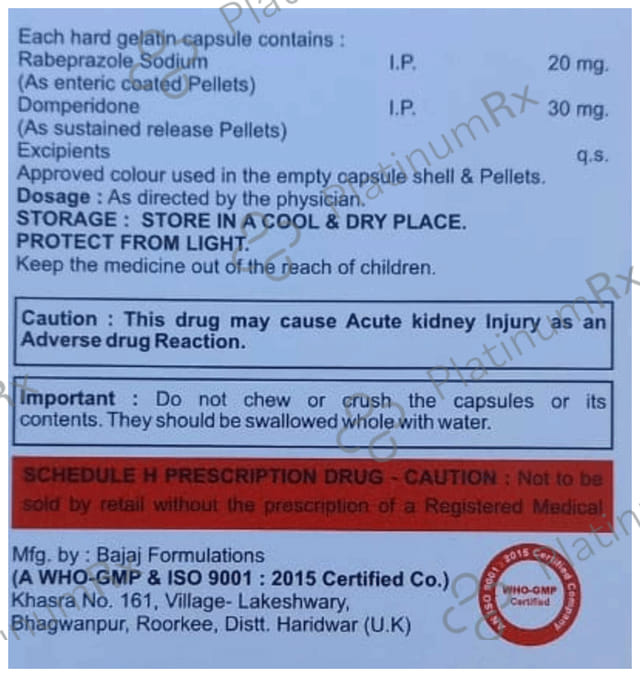 Raptas 30/20mg D Capsule SR 10s