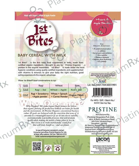 1st Bites Stage 2 Wheat And Apple Baby Cereal Powder 300gm