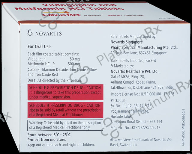 Galvus Met 500/50mg Tablet 15s